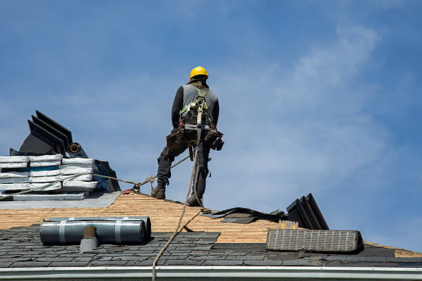 Professional Gutter Installation technician working in East Petersburg, PA